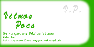 vilmos pocs business card